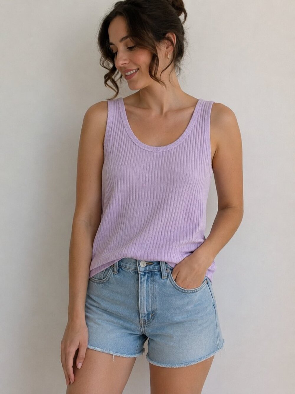 Splendid **Splendid Purple Racerback Tank Top – Size L** Tank Top Size L-MSRP$48